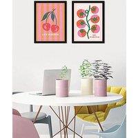 The Art Group Set Of 2 Framed Art Melissa Donne (Les Cerises & Les Tomates) 33X43Cm