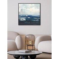 The Art Group Volcanic Coast Framed Canvas With Handpaint 62X62Cms