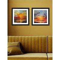 The Art Group Set Of 2 Framed Art Scott Naismith (Optimism Sunrise Study & Rum Light Study) 34.5 X 34.5Cm