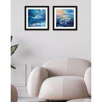The Art Group Set Of 2 Framed Art Scott Naismith (West Coast Blues I & Hebridean Resonance 2) 34.5 X 34.5Cm