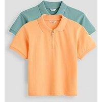 The Very Collection Boys 2 Pack Short Sleeve Zip Up Polo - Multi