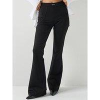 Versace Jeans Couture Geometric Flared Trousers - Black