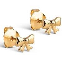 Enamel Copenhagen Baby Bow Stud Earrings 18K Gold Plated Sterling Silver