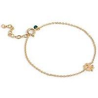 Enamel Copenhagen Four-Leaf Clover Bracelet 18K Gold Plated Sterling Silver