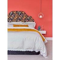 Christy Scallop Edge Luxury Cotton Sateen Duvet Cover Set - White