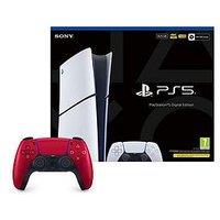 Playstation 5 Digital Edition &Ndash; 825Gb & Additional Dualsense Wireless Controller - Volcanic Red