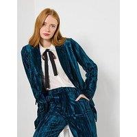Joe Browns Loretta Crushed Velvet Jacket - Blue