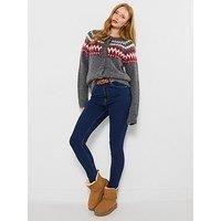 Joe Browns Cosy Up Fairisle Toggle Cardigan - Grey