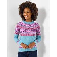 Joe Browns Beautifully Bright Fairisle Jumper - Blue