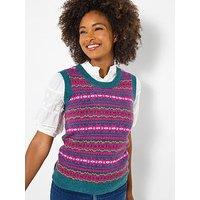 Joe Browns Fabulous Fairisle Knitted Tank - Green