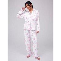 Loungeable Celestial Printed Super Soft Revere Pyjama Set - Multi