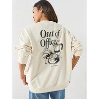 Hugo Out Of Office Crew Neck Jumper - Beige