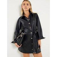 River Island Petite Belted Core Day Dress - Black