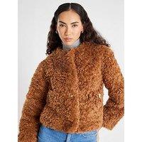 River Island Borg Texture Trophy - Brown