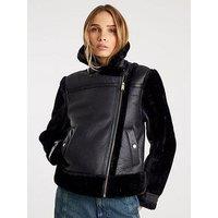 River Island Boxy Aviator Jacket - Black