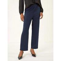 Roman Straight Leg Ponte Stretch Trouser - Navy