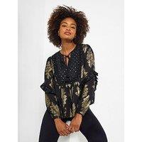Joe Browns Decadent Jacquard Top - Black