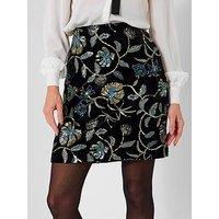 Joe Browns Boutique Embroidered Mini Skirt - Black