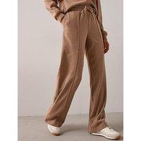 The Very Collection Soft Touch Wide Leg Co-Ord Trousers - Neutral