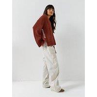 Boss Fevran Knitted Jumper - Dark Red