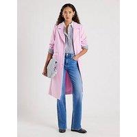 River Island Single Breasted Longline Coat - Pink