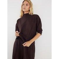 River Island Long Sleeve Premium Long Sleeve Top - Brown