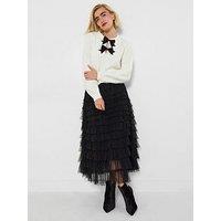 Joe Browns Penelope Tulle Tiered Skirt - Black