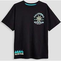 The Very Collection Boys California Back Graphic Short Sleeve T-Shirt - Black