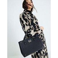 River Island Large Tri-Comp Webbing Tote Bag - Black