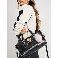 River Island Charmed Padlock Tote - Black