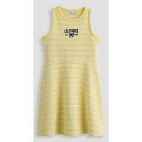 The Very Collection Girls Rib Skater Dress - Yellow