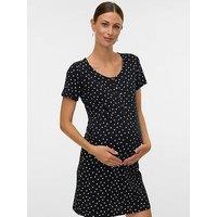 Mamalicious Maternity Nursing Nightdress - Black