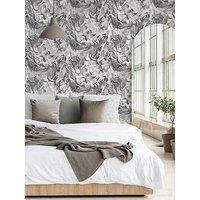 Fine Decor Metallic Marble Charcoal