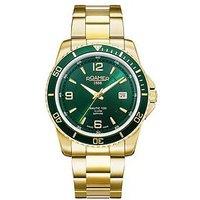 Roamer Of Switzerland Roamer Swiss Made Nautic Gold Ip Stainless Steel Watch With Green Dial