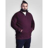 D555 Quarter Zip Neck Sweatshirt - Red
