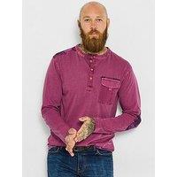 Joe Browns Twist Of Personality Henley Long Sleeve T-Shirt