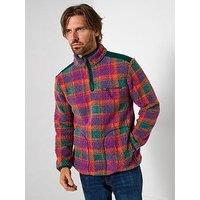 Joe Browns Brilliant Borg Check Funnel 1/4 Zip Sweat - Multi