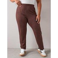 The Very Collection Curve Piping Detail Straight Leg Jogger - Dark Brown