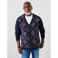 Joe Browns Superb Stitch Argyll Knitted Cardigan - Navy