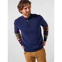 Joe Browns Carefree Customised Funnel 1/4 Zip Sweat - Blue