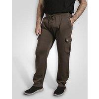 D555 Khaki Cargo Pocket Joggers With Ribbed Cuffs - Green