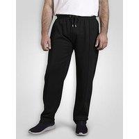 D555 Couture Open Hem Joggers With Pin Tuck Front - Navy
