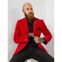 Joe Browns Step Out In Style Velvet Blazer - Red