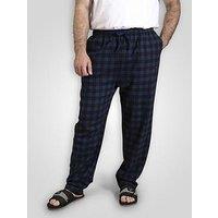 D555 Check Loungewear Pants - Navy