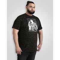 D555 Official Elvis Presley Printed T-Shirt - Black