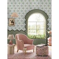Cath Kidston Ribbon Bow Sage Wallpaper