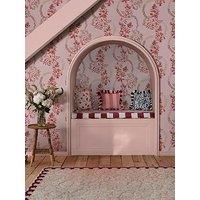 Cath Kidston Road Floral Pink & Red Wallpaper