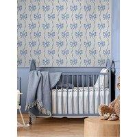Cath Kidston Ribbon Bow Blue Wallpaper