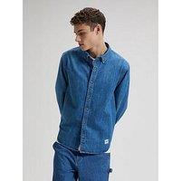 Lee Buttton Down Relaxed Denim Shirt - Blue