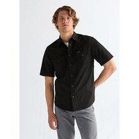 Wrangler Western Denim Short Sleeve Shirt - Black